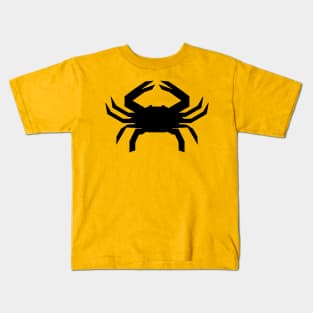 Radioactive Crab logo Black on Gold Kids T-Shirt